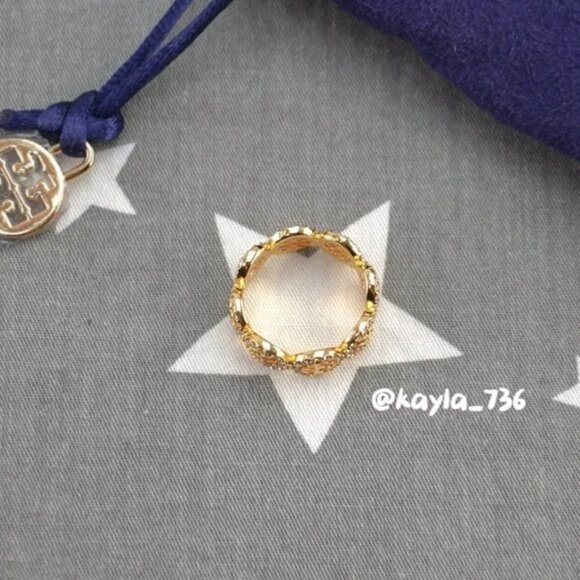 Tory Burch Jewelry Tory Burch Miller Pav Logo Ring In Size 6 7